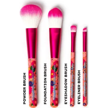 Legami Oh My Glow! - Set Of 4 Makeup Brushes - Flowers