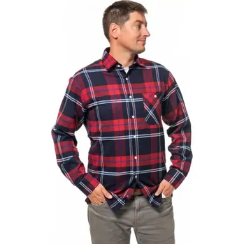 Pánská košile Košile flanel Luiz Bruno červená kostka velikost 40