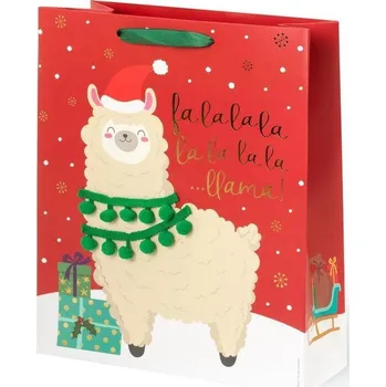 Dárková taška Legami Christmas Gift Bag - Large - Llama uni