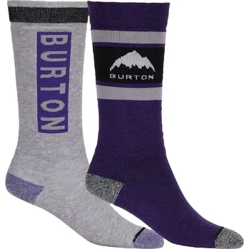 Burton Kids' Weekend Midweight Socks (2 Pack) - imperial purple 27-29