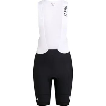 cyklistické kraťasy Rapha Women's Pro Team Training Bib Shorts - Black/White S