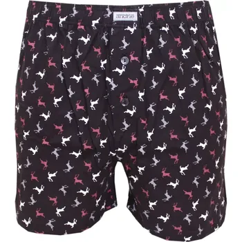 Trenýrky Andrie bavlněné trenky s jeleny PS 5837 černé velikost L-50/52