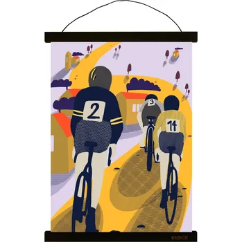 Obraz Art print -Velký závod - 50 x 70 černá lišta uni