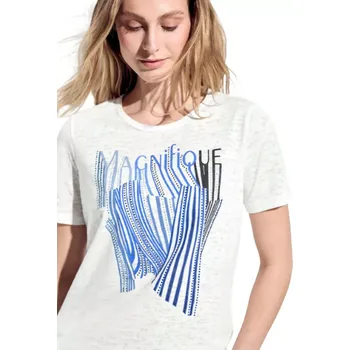 Dámské tričko Dámské tričko Cecil s krátkými rukávy 321297 bílá perla velikost XL