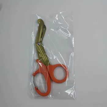 Lékárnička Taktické nůžky EDC Gear mini - karabina Barva: oranžové / zlaté