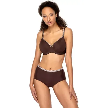 Podprsenka Jemně vyztužená bezešvá podrsenka Timo 041852 dark chocolate velikost 75J