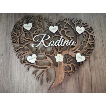 Obraz Strom života srdce s nápisem Přírodní