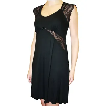 Dámská noční košile Košilka Follia Intimo Vanessa - černá velikost S