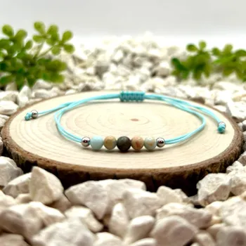 Náramek Certom Provázkový náramek jaspis aqua terra 0312