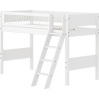 Dětská postel Flexa Semi-highsleeper 200x90 F.Wht.Sl.Ladder Crossbars