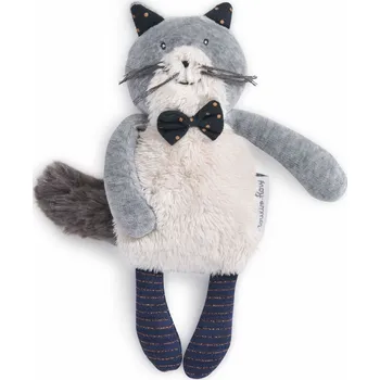 plyšák Moulin Roty Fernand the small light grey cat Les Moustaches