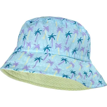 Čepice Maximo Mini Girl-Hat, - blue topaz-lila-palmen 49