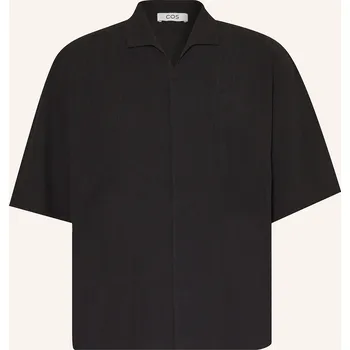 Pánská košile Cos Pánská Košile S Krátkým Rukávem Comfort Fit, černá, 56