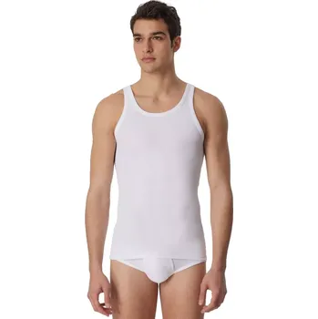 Pánské tílko Pánská žebrovaná tílka Schiesser 2pack 205172 bílá double rib velikost XXL