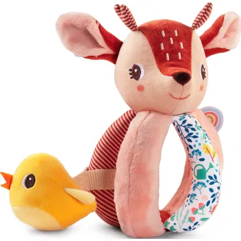 plyšák Lilliputiens Chrastítko Jelínek Stella a žlutý ptáček