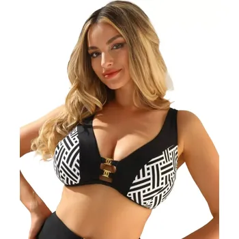 Dámské plavky Bezkosticové dvojdílné plavky Jolidon FJS61 černobílé velikost 75E