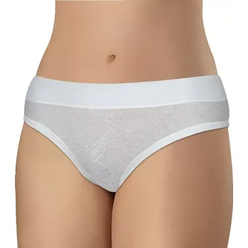 Dámské spodní prádlo Dámské kalhotky s širším lemem v pase Andrie PS 2911 bílé velikost XL-46/48