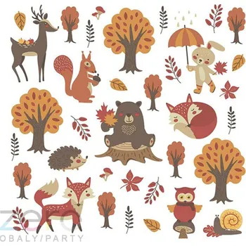 Papírový ubrousek Ubrousky &#039;Daisy&#039; 33x33 cm 3N (20 ks) - lesní zvířátka