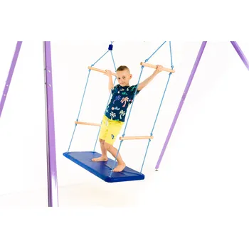 Zahradní houpačka EMPIS Terapeutická houpačka - obdélník Materiál čalounění: Odolná umělá kůže, Barva čalounění: Bílá, Úchyty: 2 dřevěné úchyty