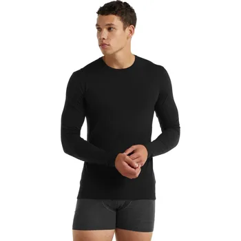 Pánské triko ICEBREAKER Mens Anatomica LS Crewe, Black velikost: M