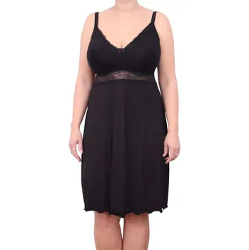 Dámská noční košile Modalová košilka Follia Intimo Marisel černá velikost XL