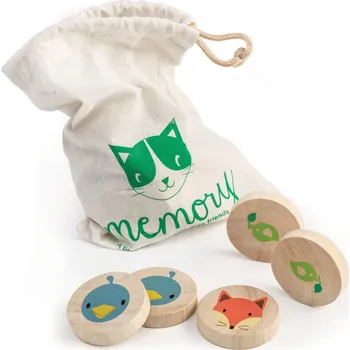 Dřevěná hračka Tender Leaf Clever Cat Memory Game