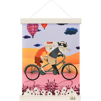 Dekorace do dětského pokoje Skibi Home Art print A4 bílá - Ventilek a Dušička