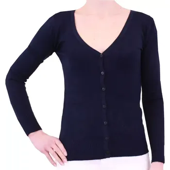 Dámský svetr Dámský svetr na propínání 56233 navy velikost XL