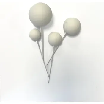 Jedlá dekorace na dort Sugar and Cakes SADA ZÁPICHŮ - BALÓNKY MATNÉ BÍLÉ 4ks