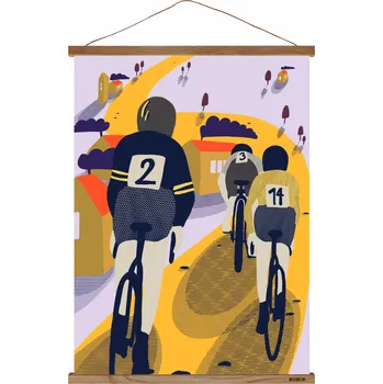 Obraz Art print -Velký závod - A3 dubová lišta uni