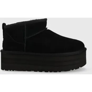 Dámské tenisky Semišové sněhule UGG W Classic Ultra Mini Platform, 37, černá, 99X