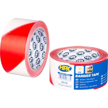 Lepicí páska Červenobílá vytyčovací páska v zásobníku 50 mm x 100 m