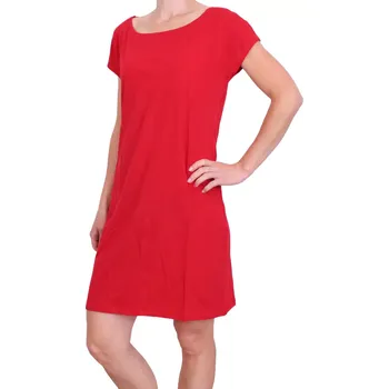 Dámské šaty Volnočasové šaty se spadlými rukávy Pleas 181670 červené velikost S