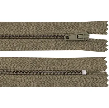 Zip Zip spirálový šíře 3 mm, délka 20 cm - zelený olivový