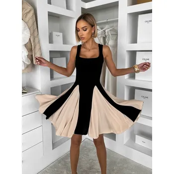 Dámské šaty Černé krátké elegantní áčkové šaty NOREZA Velikost: ONESIZE