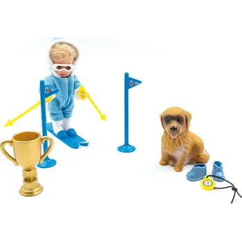 Figurka JC Jägerndorfer Schischulkind Chiara m. Schi+Hund uni