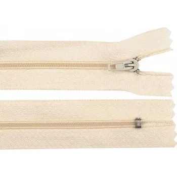 Zip Zip spirálový šíře 3 mm, délka 45 cm - krémový nejsvětlejší