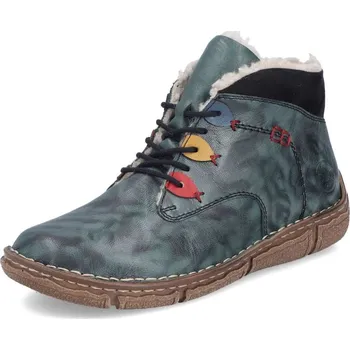 Dámské kozačky Dámská kotníková obuv RIEKER Z3724-54 zelená W5 40