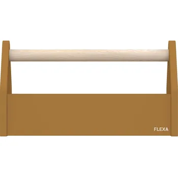 Dřevěná hračka Flexa Play Krabice s nářadím k dětskému ponku - hořčicová