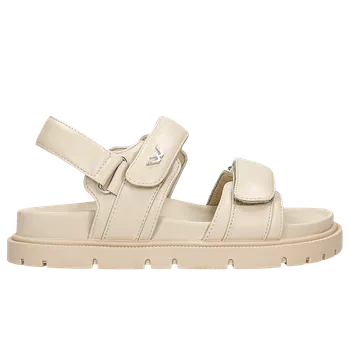 Dámské sandále Béžové Masivní Dámské Sandály Z Lícové Kůže Wojas 7616754 36