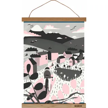 Obraz Art print - Hledej nové cesty - 50 x 70 dubová lišta uni