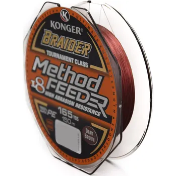 Konger Braider Method Feeder X8 Dark Brown 150m Průměr: 0.10mm/11.3kg
