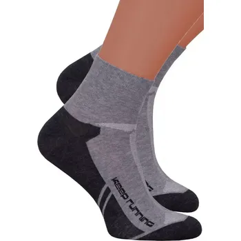 Pánské ponožky Kotníčkové ponožky pro muže Steven 211054 šedé velikost 41-43