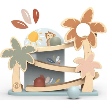 Dřevěná hračka Speedy Monkey Ramp Racer with 3 balls