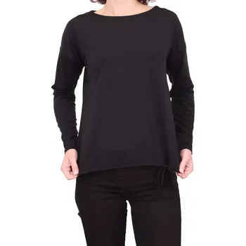 Dámské tričko Jednobarevné tričko s dlouhým rukávem do gumičky Babell Clara černá velikost S