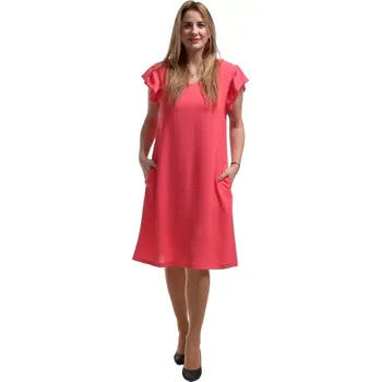 Dámské šaty Pohodlné dámské šaty Tolmea 4025 korálové velikost 38
