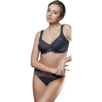 Podprsenka Šitá nevyztužená podprsenka Timo 030832 grafit velikost 80G