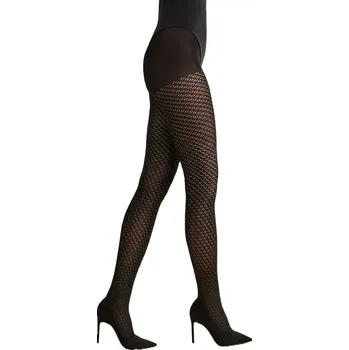 Dámské punčochy Punčochové kalhoty se vzorečkem Gabriella Nadia černé 80Den velikost 158-164