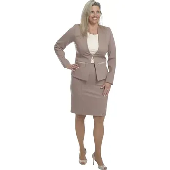 Dámské sako Elegantní dámský kabátek Tolmea 10324 mocca velikost 42