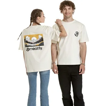Pánské tričko Unisex Tričko Meatfly Cachuma 2025 Blanc Mountains M/L